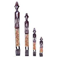 Tanimar Set Of 4, Handmade From Mahogany Wood