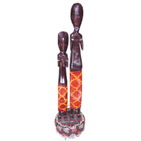 Standing Tanimar With Base, Handmade From Mahogany Wood