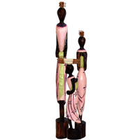 Women Statue Set Of 3, Handmade From Albesia Wood