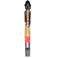Tanimar Statue, Handmade From Mahogany Wood