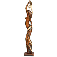 Prayer Statue, Handmade From Albesia Wood