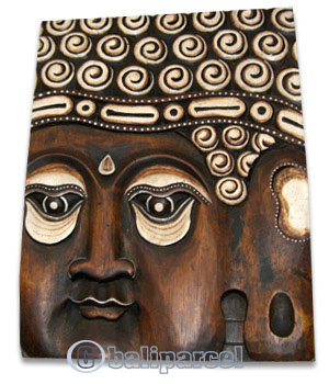 Buddha Wallhanging Antique, Handmade From Albesia Wood.