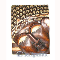 Buddha Wallhanging Antique, Handmade From Albesia Wood