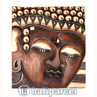 Buddha Wallhanging Antique, Handmade From Albesia Wood
