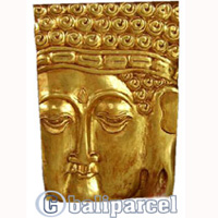 Relief Buddha, Handmade From Albesia Wood