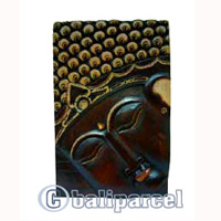 Buddha Wallhanging Antique, Handmade From Albesia Wood