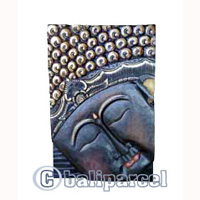 Buddha Wallhanging Antique, Handmade From Albesia Wood