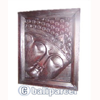 Buddha Wallhanging, Handmade From Albesia Wood