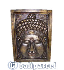 Buddha Wallhanging Antique, Handmade From Albesia Wood