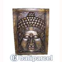 Buddha Wallhanging Antique, Handmade From Albesia Wood