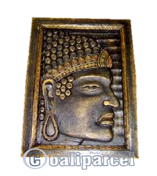Buddha Wallhanging Antique, Handmade From Albesia Wood
