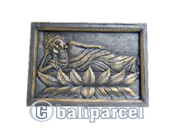 Buddha Wallhanging Antique, Handmade From Albesia Wood
