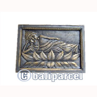 Buddha Wallhanging Antique, Handmade From Albesia Wood