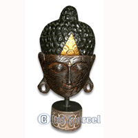 Buddha With Stand, Handmade From Albesia Wood