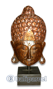 Buddha With Stand, Handmade From Albesia Wood