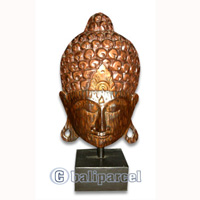 Buddha With Stand, Handmade From Albesia Wood