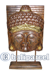 Buddha With Stand, Handmade From Albesia Wood
