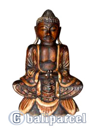 Buddha Antique, Handmade From Albesia Wood