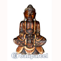 Buddha Antique, Handmade From Albesia Wood