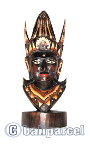 Buddha Mask Antique, Handmade From Albesia Wood