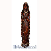 Bunda Maria Statue, Handmade From Albesia Wood