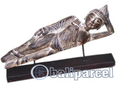 Buddha With Stand, Handmade From Albesia Wood