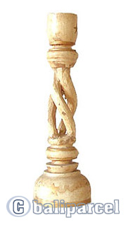 Wooden Candle Holder With Painted