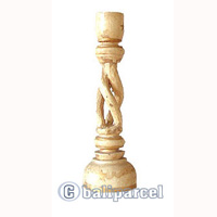 Wooden Candle Holder With Painted