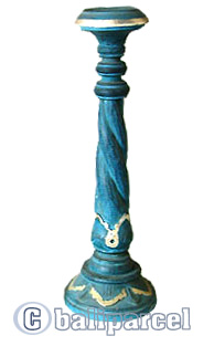 Wooden Candle Holder With Painted