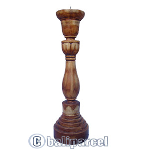 Wooden Candle Holder Antique