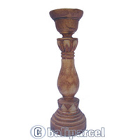 Wooden Candle Holder Antique
