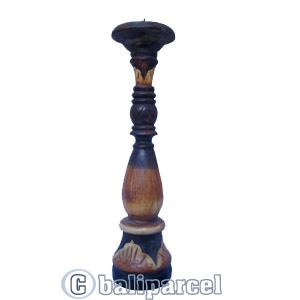 Wooden Candle Holder Antique