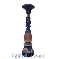 Wooden Candle Holder Antique
