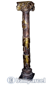 Wooden Candle Holder Antique