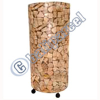 Handcrafted Bali Lamp, Handmade From Coconut And Resin