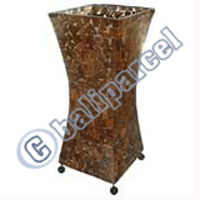 Handcrafted Bali Lamp, Handmade From Coconut And Resin