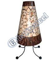 Handcrafted Bali Lamp, Handmade From Coconut And Resin
