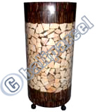 Handcrafted Bali Lamp, Handmade From Coconut And Resin