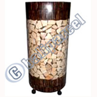Handcrafted Bali Lamp, Handmade From Coconut And Resin