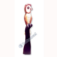Owl, Handcarved From Albesia Wood.