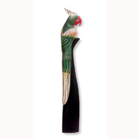 Cockatoo Bird With Handpainted, Hand Carved From Albesia Wood. 