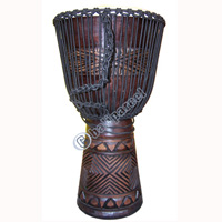 Djembe Drum Professional, Handcrafted From One Piece Of Mahogany Wood With Alpine String