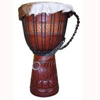 Djembe Drum Professional, Handcrafted From One Piece Of Mahogany Wood With Alpine String