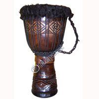 Djembe Drum Professional, Handcrafted From One Piece Of Mahogany Wood With Alpine String