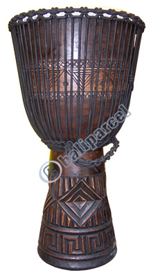 Djembe Drum Professional, Handcrafted From One Piece Of Mahogany Wood With Alpine String