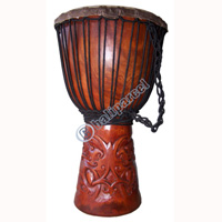 Djembe Drum Professional, Handcrafted From One Piece Of Mahogany Wood With Alpine String
