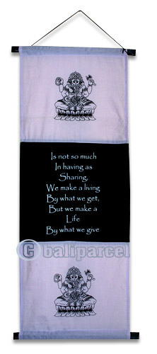 Wallhanging Words ( Single Cotton Sheet)