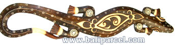 Singel Gecko Dot Art Wall Plaque, Handcarved From Albesia Wood