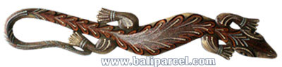 Singel Gecko Dot Art Wall Plaque, Handcarved From Albesia Wood