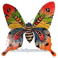 Wallhanging Butterfly With Painted, Handcrafted From Albesia Wood